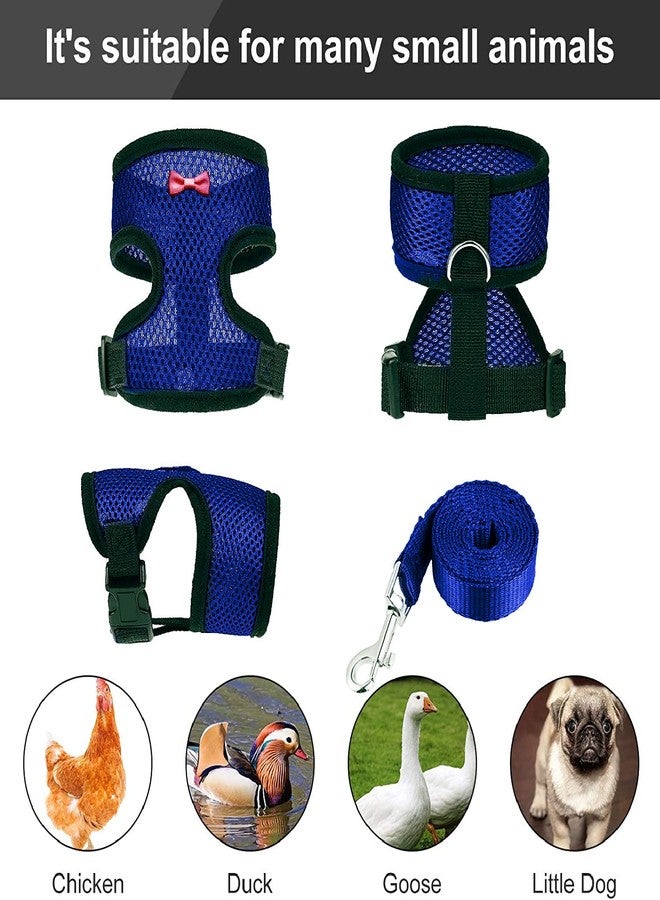 Arbootjin Chicken Harness (Medium, Blue) with Leash, Breathable, Adjustable, Comfortable for Chickens, Ducks, Geese, and Small Pets - Image 4